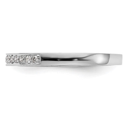 14K Weißgold Ehering mit echten Diamanten