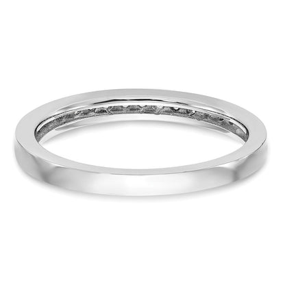14K Weißgold Ehering mit echten Diamanten