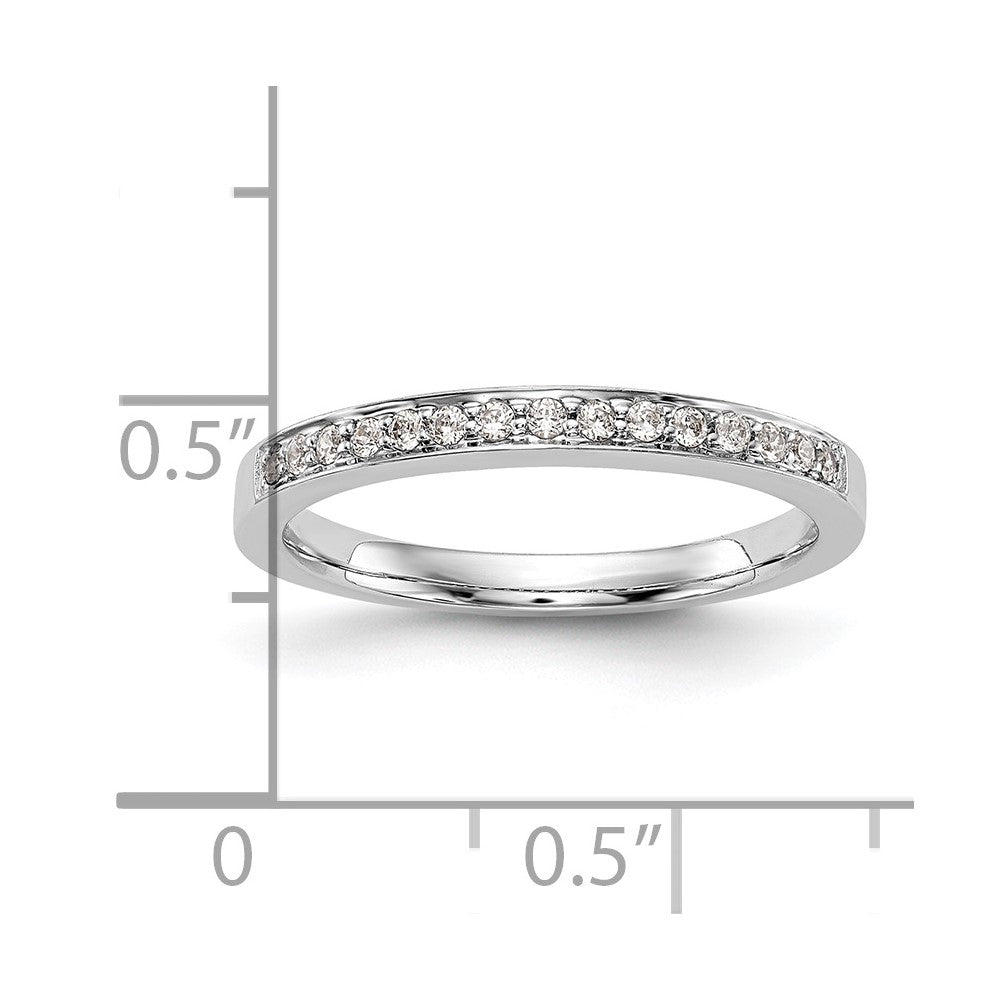 14K Weißgold Ehering mit echten Diamanten
