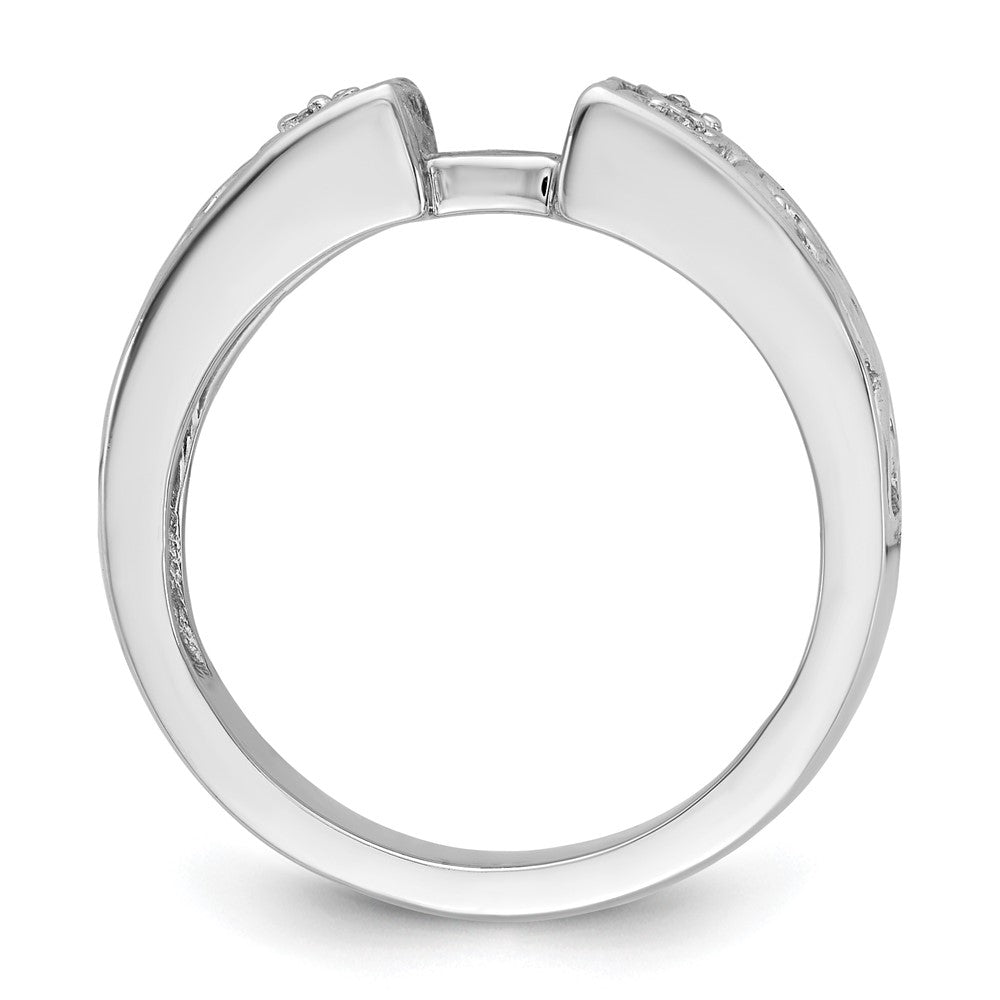 14K Weißgold Verlobungsring mit 0,05 ct. Laborgezüchtetem Diamant VS/SI+ G+ in Pavé-Fassung