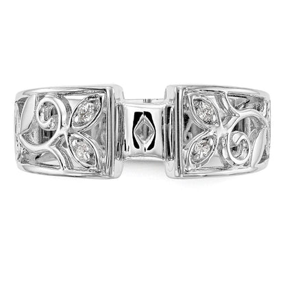 14K Weißgold Verlobungsring mit 0,05 ct. Laborgezüchtetem Diamant VS/SI+ G+ in Pavé-Fassung