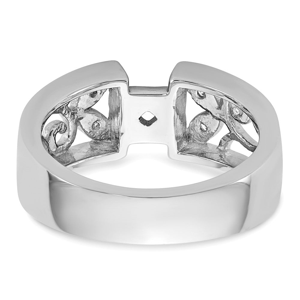 14K Weißgold Verlobungsring mit 0,05 ct. Laborgezüchtetem Diamant VS/SI+ G+ in Pavé-Fassung