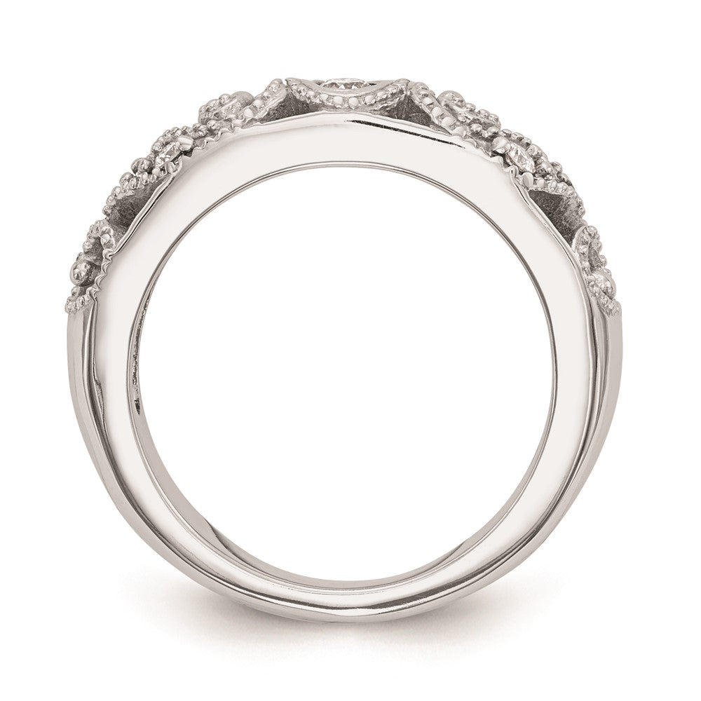 14K Weißgold Ehering mit natürlichen Diamanten