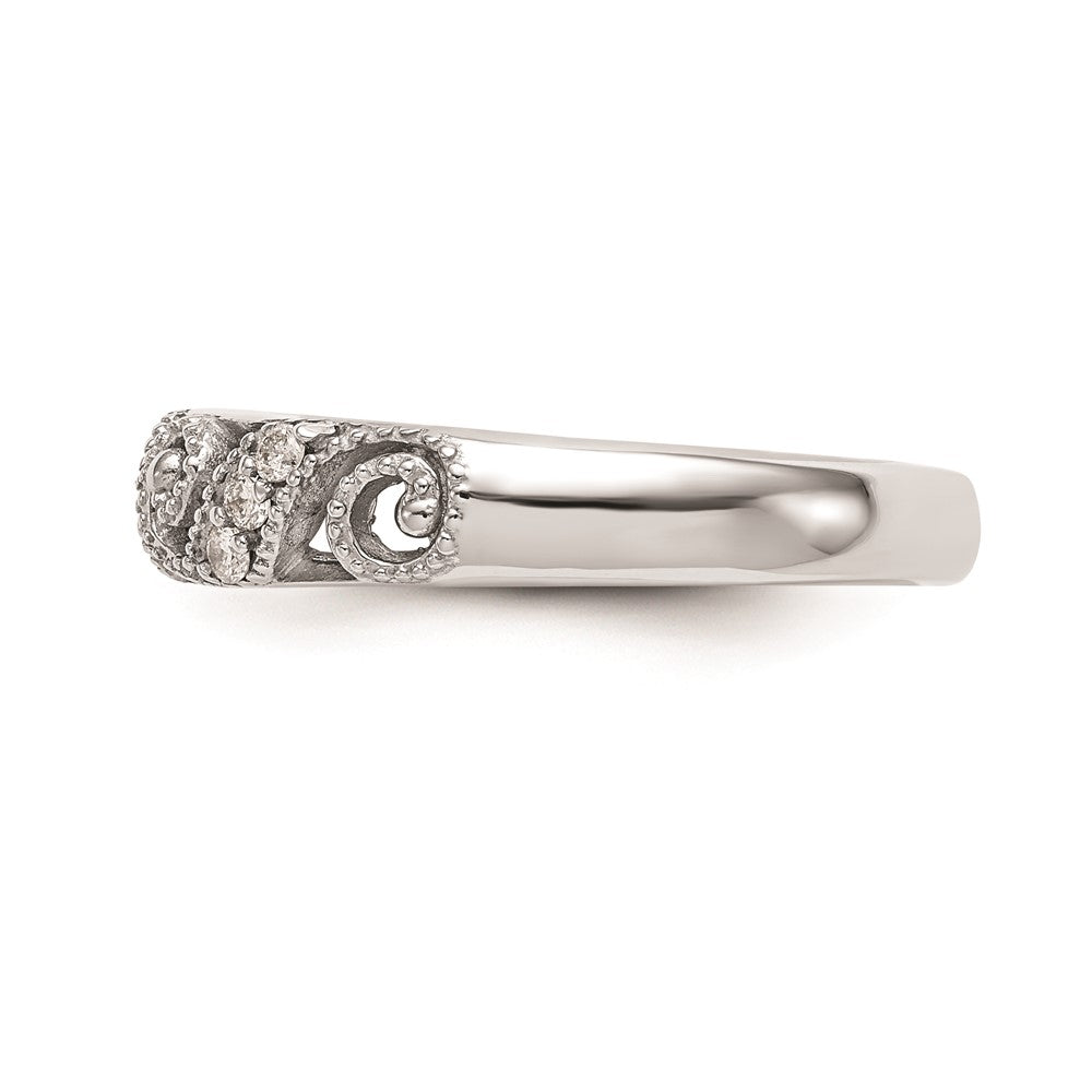 14K Weißgold Ehering mit natürlichen Diamanten