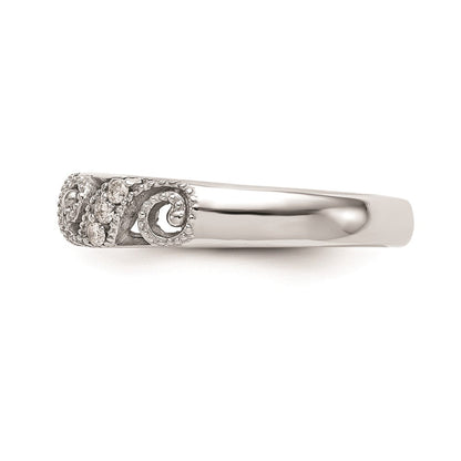 14K Weißgold Ehering mit natürlichen Diamanten