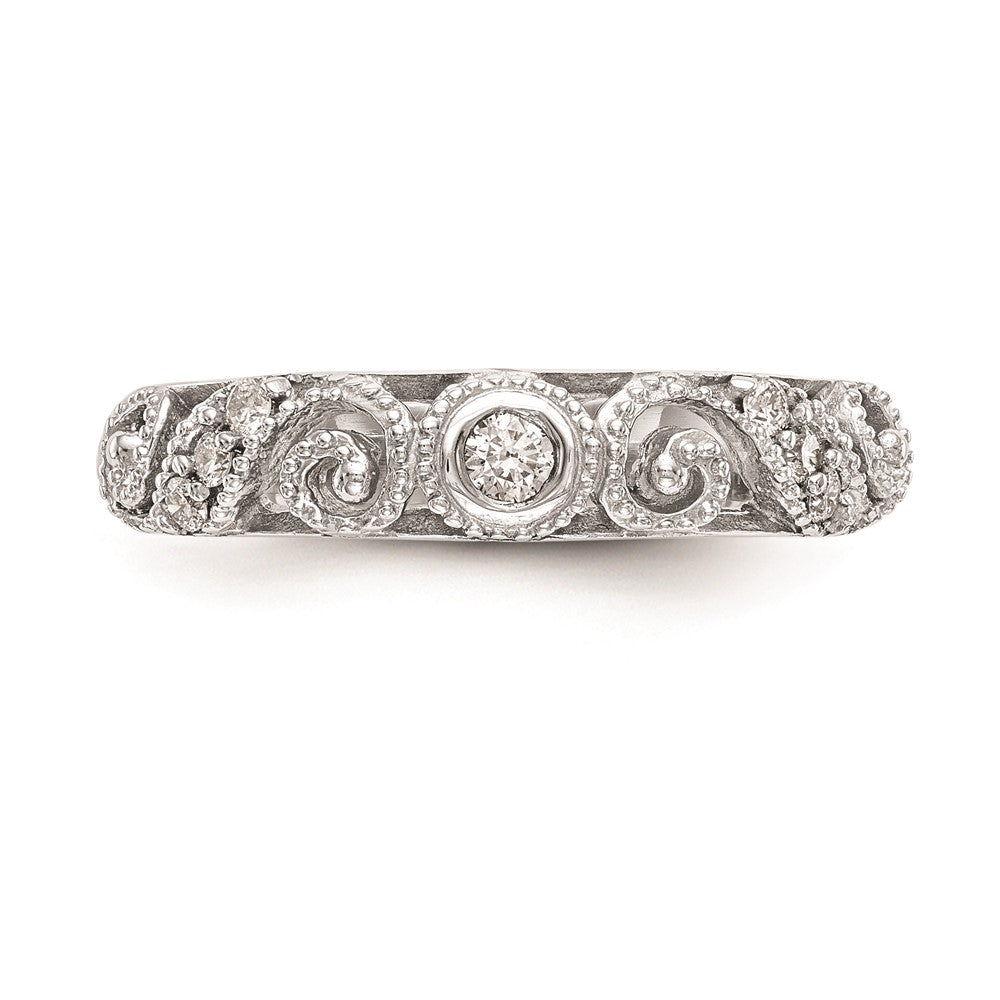 14K Weißgold Ehering mit natürlichen Diamanten