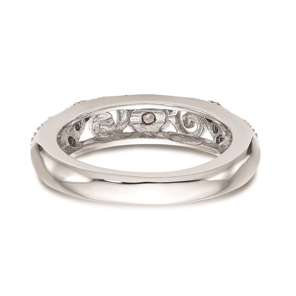 14K Weißgold Ehering mit natürlichen Diamanten