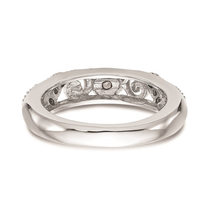 14K Weißgold Ehering mit natürlichen Diamanten