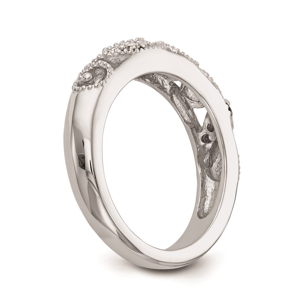 14K Weißgold Ehering mit natürlichen Diamanten