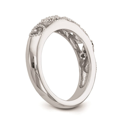 14K Weißgold Ehering mit natürlichen Diamanten