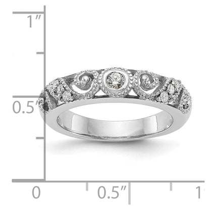 14K Weißgold Ehering mit natürlichen Diamanten