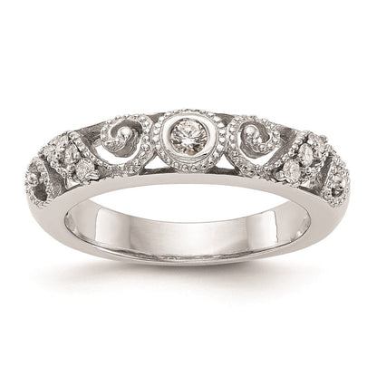 14K Weißgold Ehering mit natürlichen Diamanten