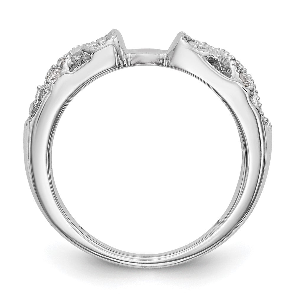 14K Weißgold Stift Set 1/15 Karat Diamant Halbfassung Verlobungsring