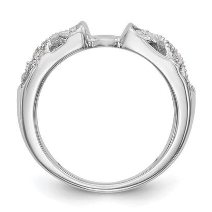 14K Weißgold Stift Set 1/15 Karat Diamant Halbfassung Verlobungsring