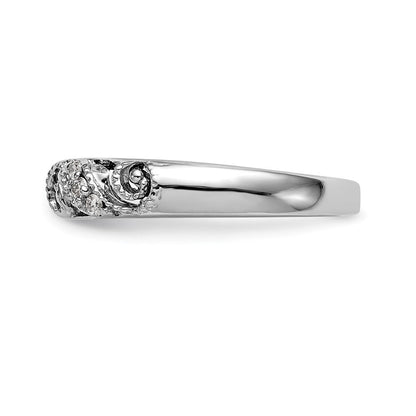 14K Weißgold Stift Set 1/15 Karat Diamant Halbfassung Verlobungsring