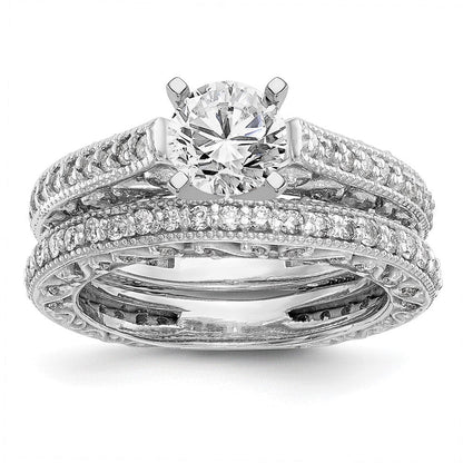 14K Weißgold True Origin 1/2 Karat Im Labor Gezüchtet Diamant Vs/si D E F Halbfassung Stift Set Ring