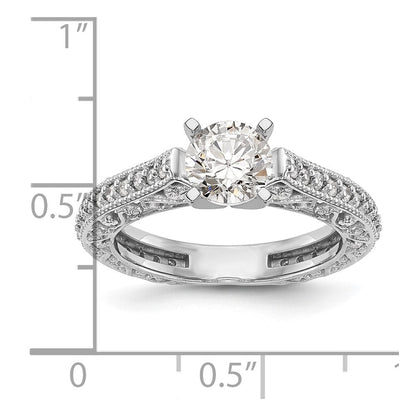 14K Weißgold True Origin 1/2 Karat Im Labor Gezüchtet Diamant Vs/si D E F Halbfassung Stift Set Ring