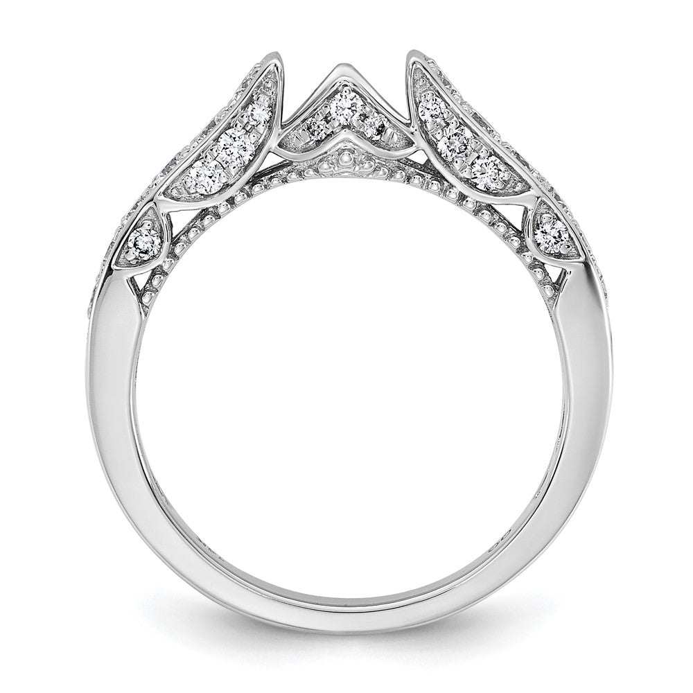 14K Weißgold Verlobungsring mit Labordiamant in Krappenfassung