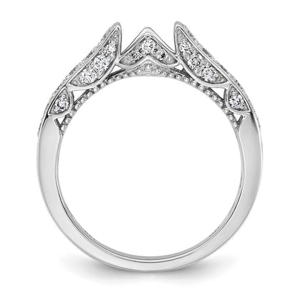 14K Weißgold Verlobungsring mit Labordiamant in Krappenfassung