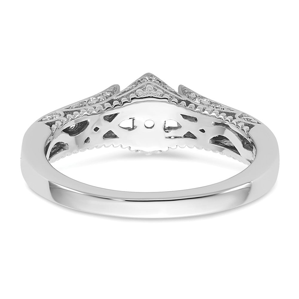 14K Weißgold Verlobungsring mit Labordiamant in Krappenfassung