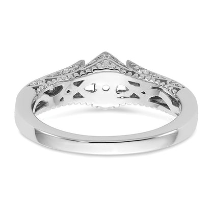 14K Weißgold Verlobungsring mit Labordiamant in Krappenfassung
