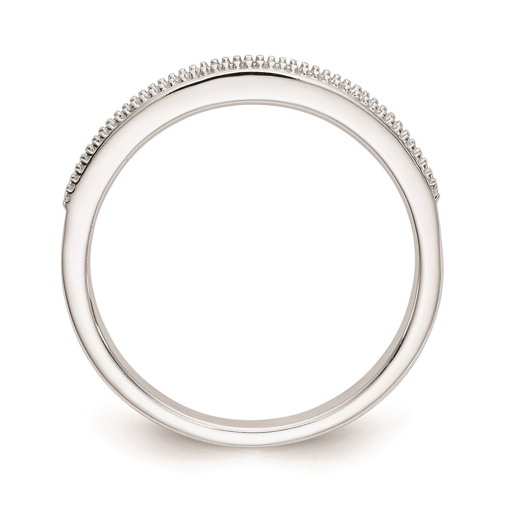 14K Weißgold Ehering mit natürlichen Diamanten