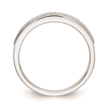 14K Weißgold Ehering mit natürlichen Diamanten