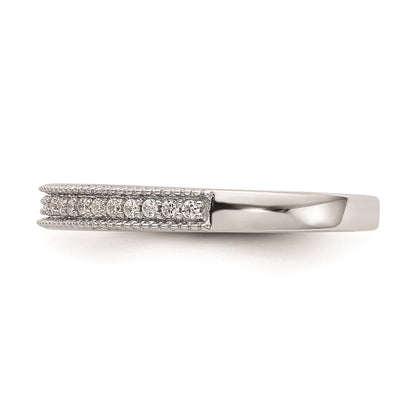 14K Weißgold Ehering mit natürlichen Diamanten