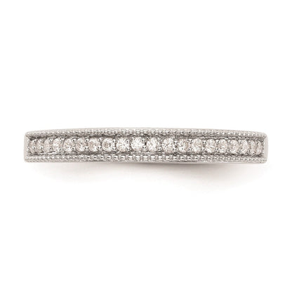 14K Weißgold Ehering mit natürlichen Diamanten