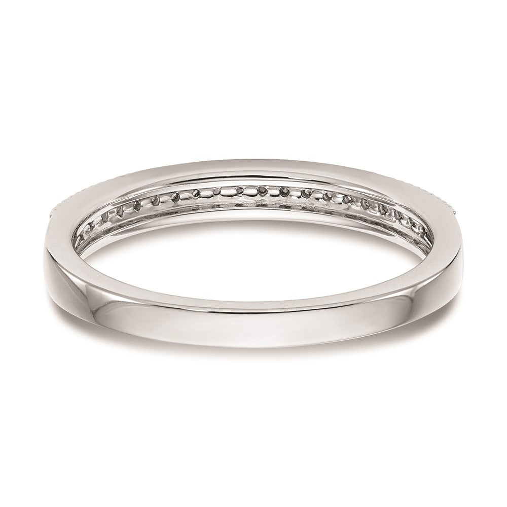 14K Weißgold Ehering mit natürlichen Diamanten