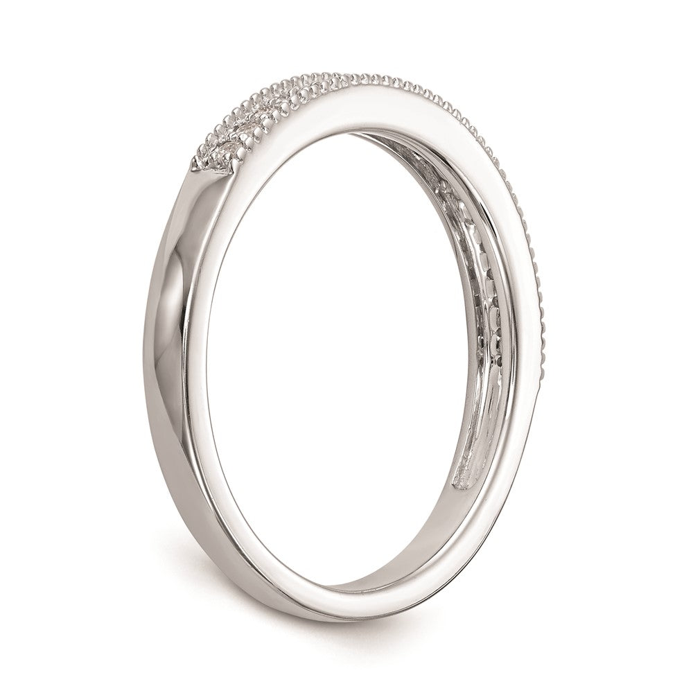 14K Weißgold Ehering mit natürlichen Diamanten