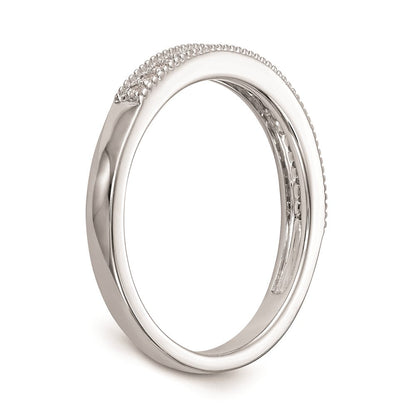 14K Weißgold Ehering mit natürlichen Diamanten