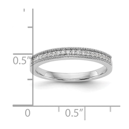 14K Weißgold Ehering mit natürlichen Diamanten