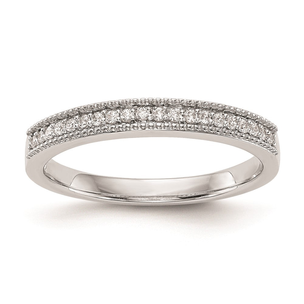 14K Weißgold Ehering mit natürlichen Diamanten