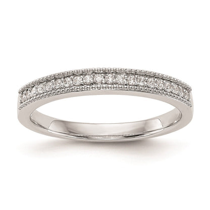 14K Weißgold Ehering mit natürlichen Diamanten