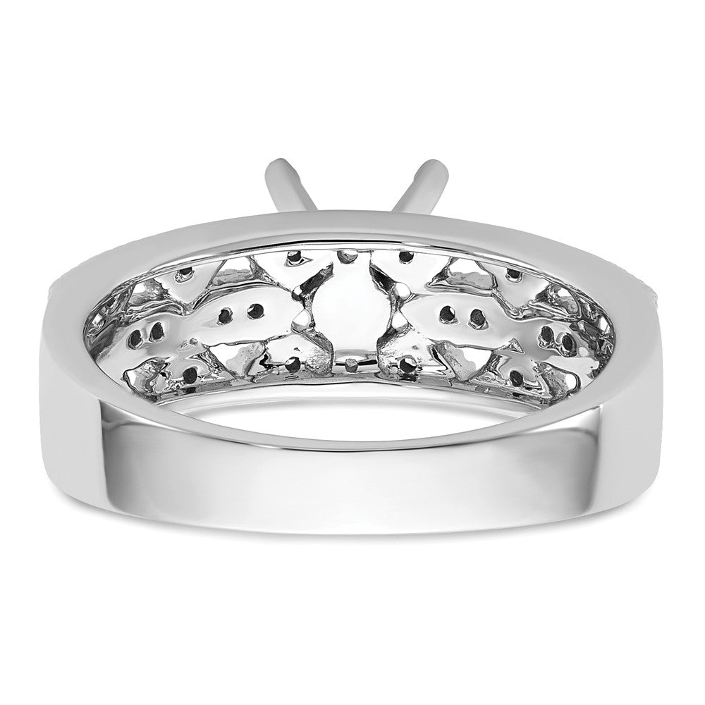 14K Weißgold Stift Set 1/10 Karat Diamant Halbfassung Verlobungsring