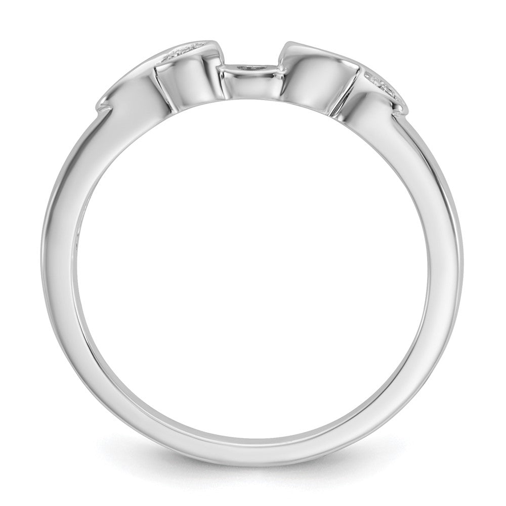 585 Weißgold Verlobungsring mit simulierten Diamanten