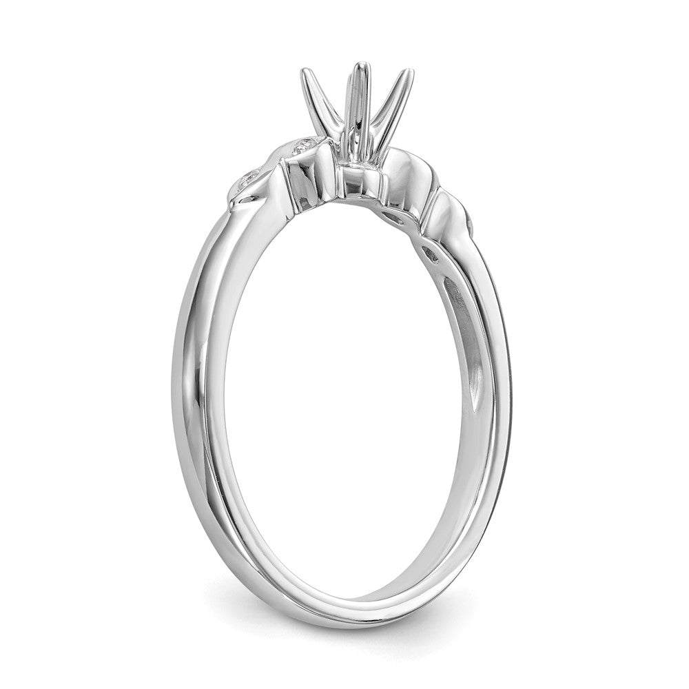 585 Weißgold Verlobungsring mit simulierten Diamanten