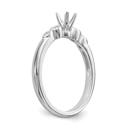585 Weißgold Verlobungsring mit simulierten Diamanten