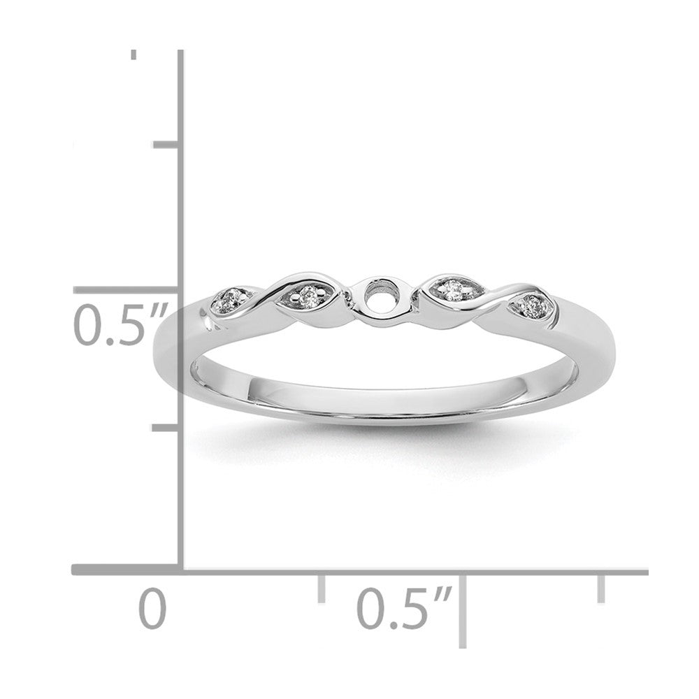 585 Weißgold Verlobungsring mit simulierten Diamanten