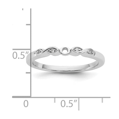 585 Weißgold Verlobungsring mit simulierten Diamanten