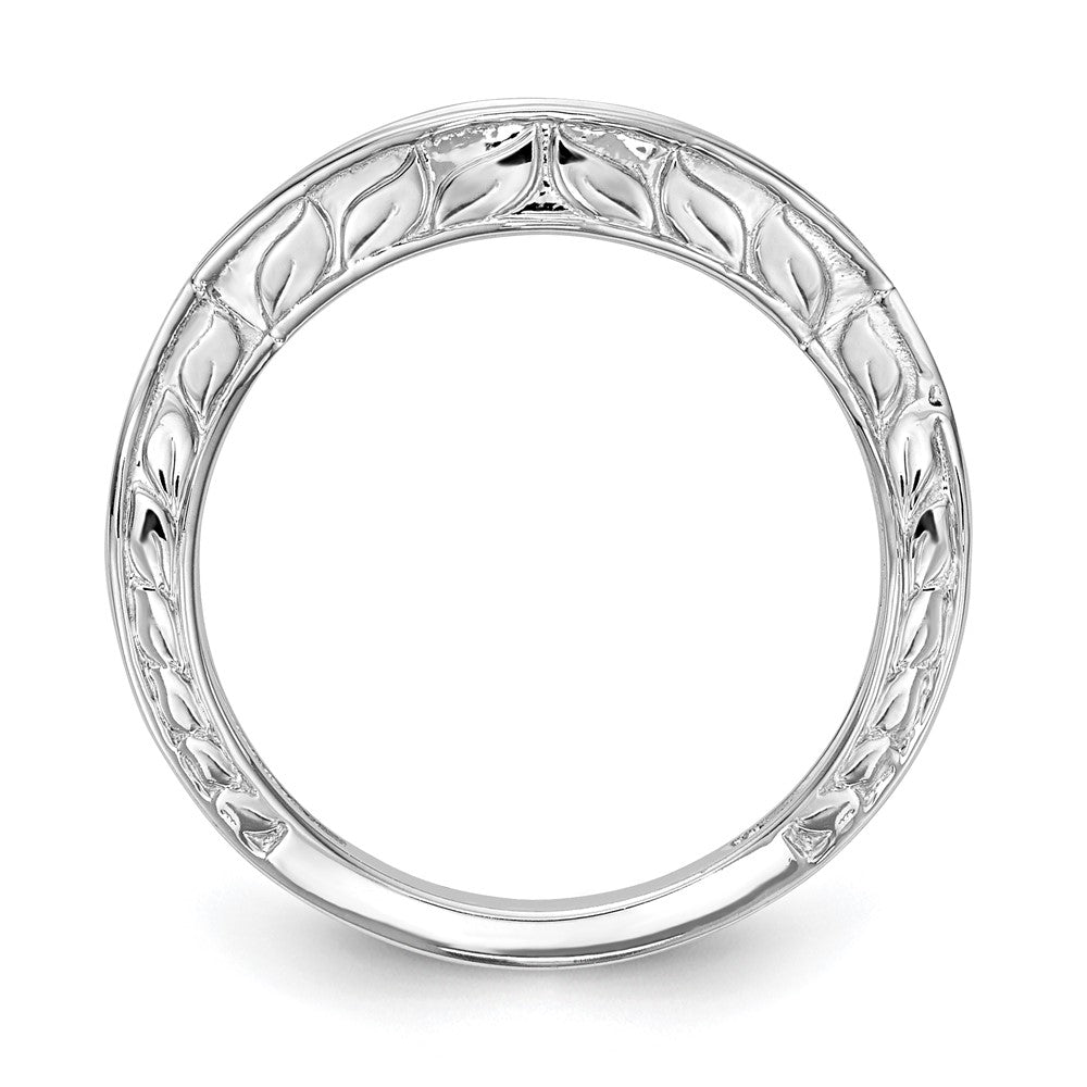 14K Weißgold Ehering mit natürlichen Diamanten