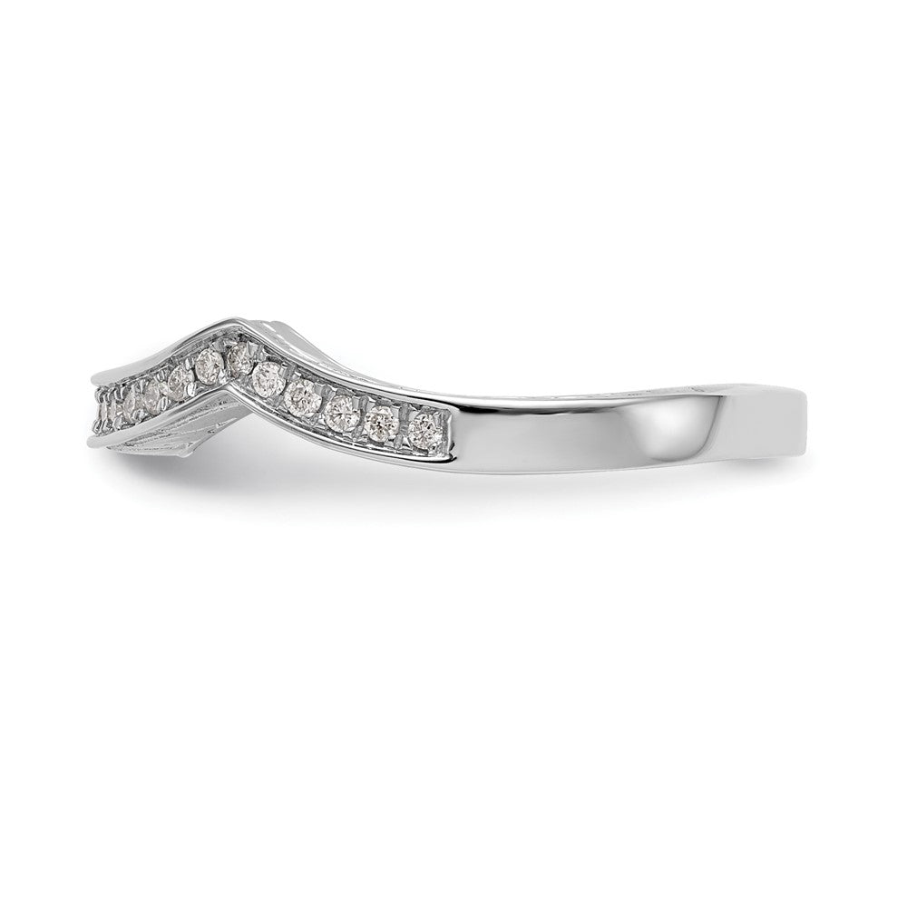 14K Weißgold Ehering mit natürlichen Diamanten
