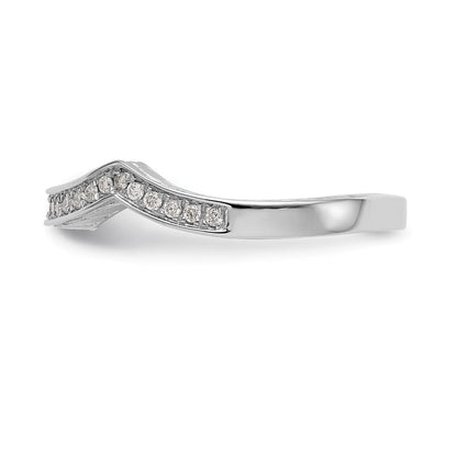 14K Weißgold Ehering mit natürlichen Diamanten
