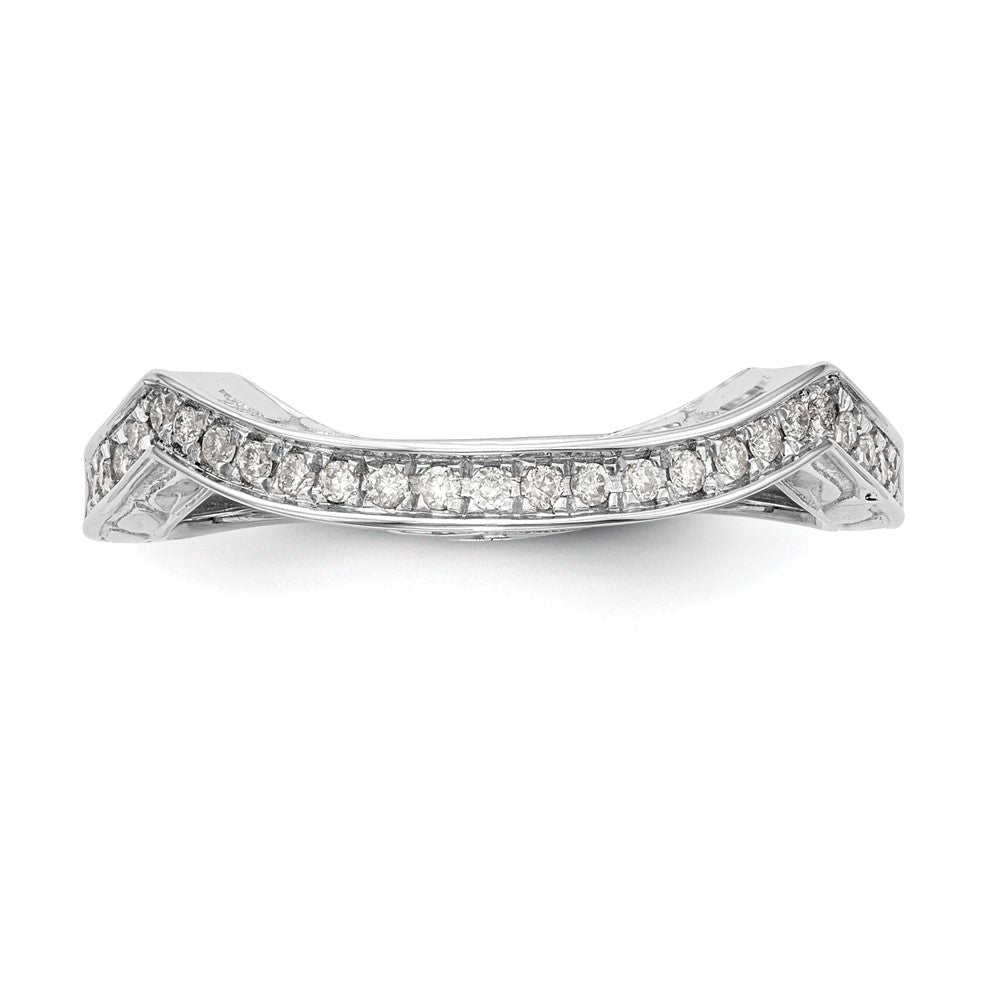 14K Weißgold Ehering mit natürlichen Diamanten