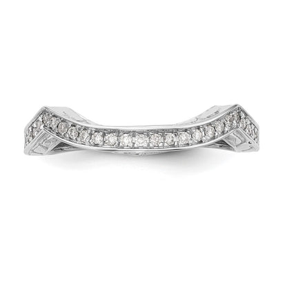 14K Weißgold Ehering mit natürlichen Diamanten