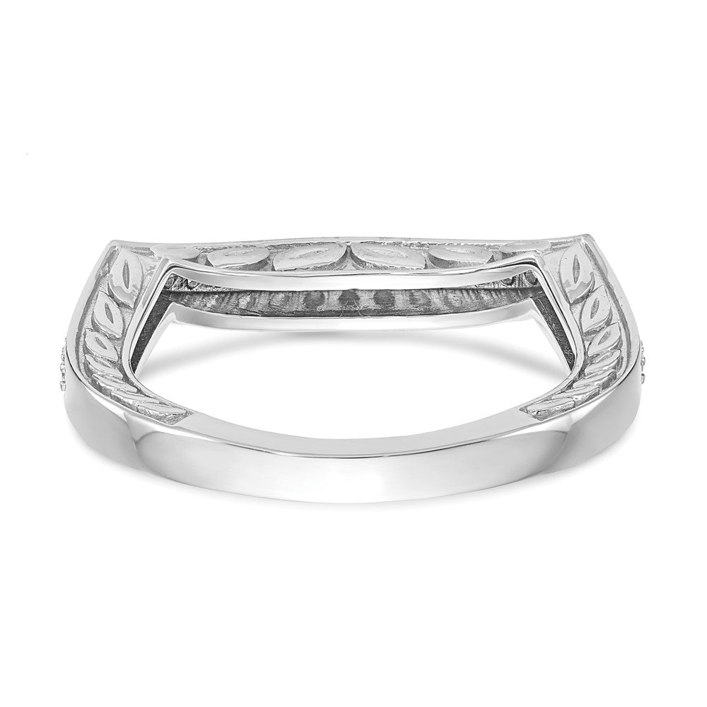 14K Weißgold Ehering mit natürlichen Diamanten
