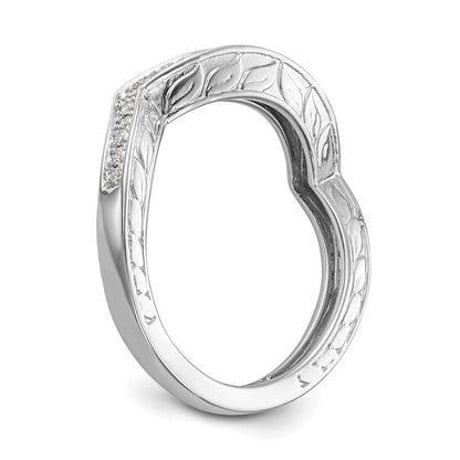 14K Weißgold Ehering mit natürlichen Diamanten