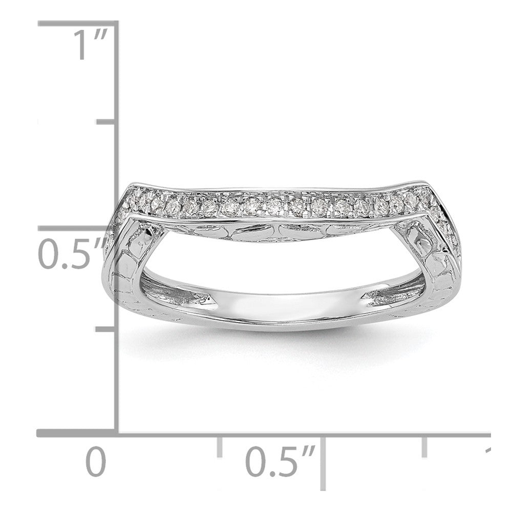 14K Weißgold Ehering mit natürlichen Diamanten