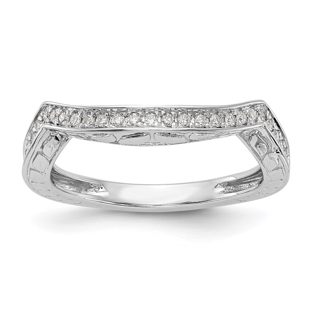 14K Weißgold Ehering mit natürlichen Diamanten
